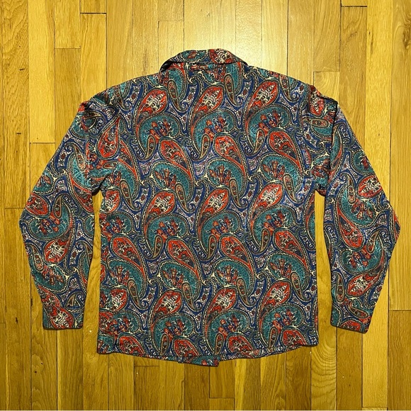 La Chine Classic Galinda Wang Paisley Multocolor Womens Button Up Large - Picture 5 of 8